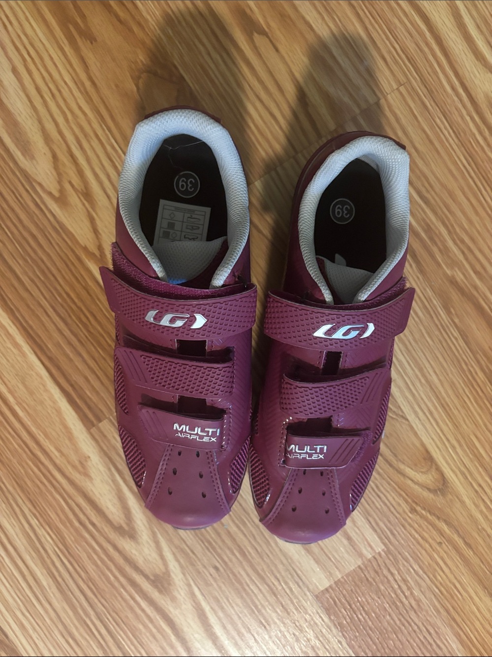 Garneau Maroon Multi Airflex Cycling Shoe NWT